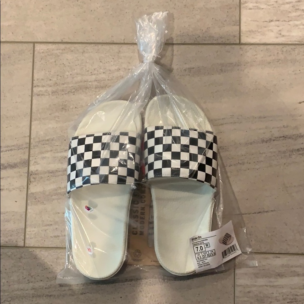 Vans Checkered Slides Brand New